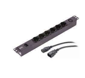 Easy PDU, Basic, 1U, 10A, 230V, (6)Schuko&(1)C13