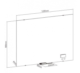 Magnetinė stiklinė balta lenta Up Up 900x1200mm