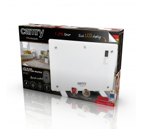 Camry | CR 7721 | Convection glass heater LCD with remote control | 1500 W | Number of power levels 2 | White | N/A