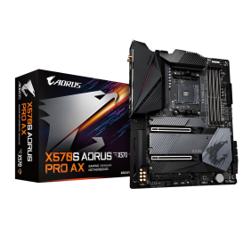 Gigabyte X570S AORUS PRO AX 1.1 M/B  Processor family AMD, Processor socket AM4, DDR4 DIMM, Memory slots 4, Supported hard disk drive interfaces 	SATA, M.2, Number of SATA connectors 6, Chipset AMD X570, ATX