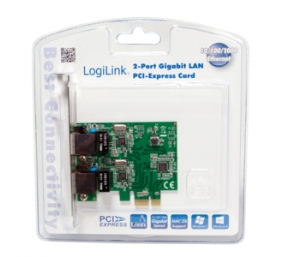 Logilink PC0075, 2-port Gigabit PCI Express network card | Logilink | 2 x Gigabit Lan (RJ 45) | PCIe