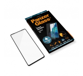 PanzerGlass | Samsung | Galaxy S20 FE CF | Glass | Black | Works with face recognition and is compatible with the in-screen fingerprint reader; Case Friendly | Clear Screen Protector