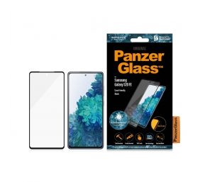 PanzerGlass | Samsung | Galaxy S20 FE CF | Glass | Black | Works with face recognition and is compatible with the in-screen fingerprint reader; Case Friendly | Clear Screen Protector