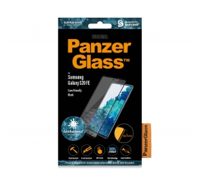 PanzerGlass | Samsung | Galaxy S20 FE CF | Glass | Black | Works with face recognition and is compatible with the in-screen fingerprint reader; Case Friendly | Clear Screen Protector