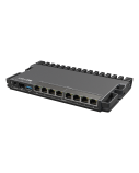 MikroTik Wired Ethernet Router RB5009UG+S+IN, Quad core 1.4 GHz CPU, 1xSFP+, 7xGigabit LAN, 1x2.5G LAN, 1xUSB, Can be powered in 3 different ways, CPU temperature monitor, Mounts FOUR of these Routers in a Single 1U Rackmount Space, RouterOS L5 | Wired Et