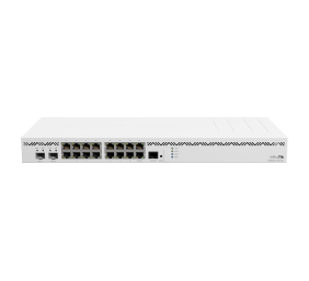 Mikrotik Cloud Core Router CCR2004-16G-2S+, 2x10G SFP+ ports, 16x Gigabit LAN ports, 1x RJ45 Serial port, 4 core CPU, 4 GB RAM, Dual redundant power supply, CPU and PCB temperature monitor, RouterOS L6 | Cloud Core Router | CCR2004-16G-2S+ | No Wi-Fi | Mb