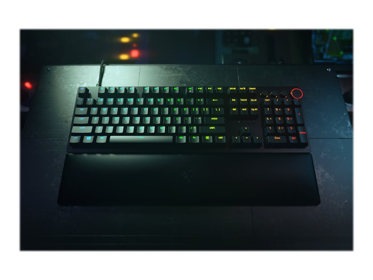 Razer | Huntsman V2 Optical Gaming Keyboard | Gaming keyboard | Wired | RGB LED light | NORD | Clicky Purple Switch | Black