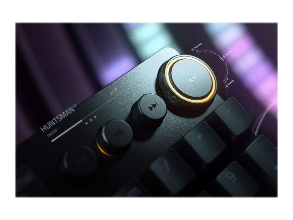 Razer | Huntsman V2 Optical Gaming Keyboard | Gaming keyboard | Wired | RGB LED light | NORD | Clicky Purple Switch | Black