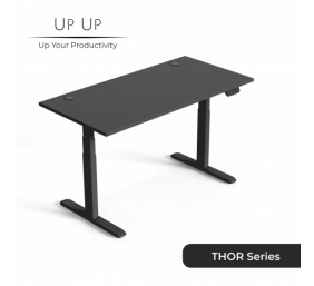 Reguliuojamo aukščio stalas Up Up Thor Juodas, Stalviršis L Juodas