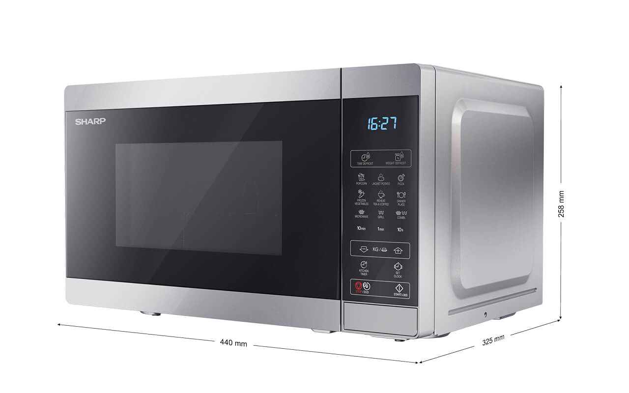 Sharp | Microwave Oven | YC-MG02E-S | Free standing | 20 L | 800 W | Grill | Silver