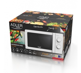 Adler | AD 6205 | Microwave Oven | Free standing | 700 W | White