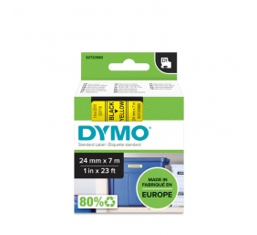 Dymo etikečių juostelė Juoda ant geltonos (53718, S0720980)