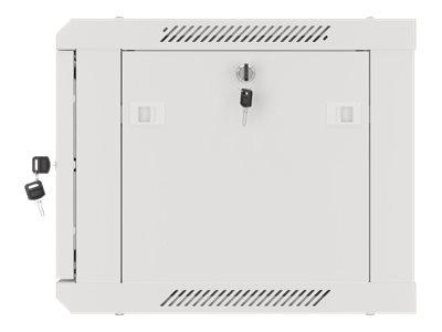 Lanberg | Rack cabinet 19" wall-mount 6U/600x450 for self-assembly with metal door (flat pack) | WF01-6406-00S | Grey