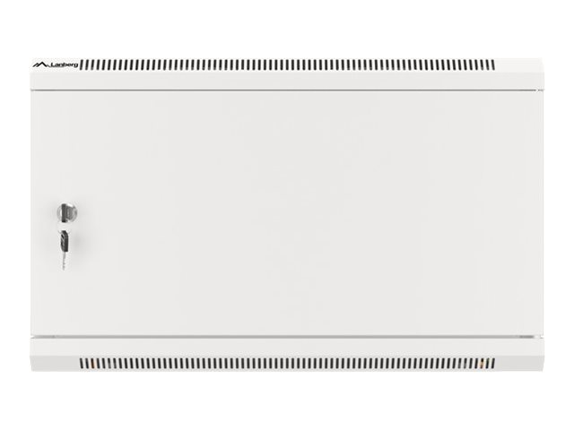 Lanberg | Rack cabinet 19" wall-mount 6U/600x450 for self-assembly with metal door (flat pack) | WF01-6406-00S | Grey