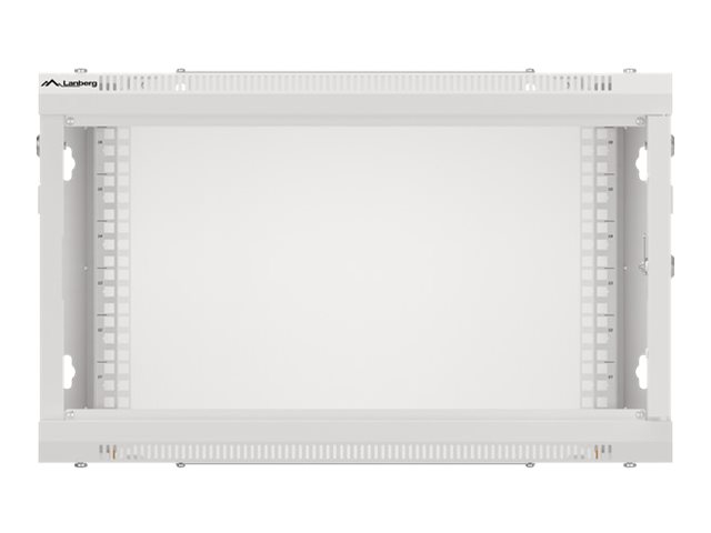 Lanberg | Rack cabinet 19" wall-mount 6U/600x450 for self-assembly with metal door (flat pack) | WF01-6406-00S | Grey