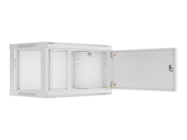 Lanberg | Rack cabinet 19" wall-mount 6U/600x450 for self-assembly with metal door (flat pack) | WF01-6406-00S | Grey