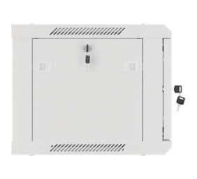 Lanberg | Rack cabinet 19" wall-mount 6U/600x450 for self-assembly with metal door (flat pack) | WF01-6406-00S | Grey