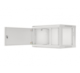 Lanberg | Rack cabinet 19" wall-mount 6U/600x450 for self-assembly with metal door (flat pack) | WF01-6406-00S | Grey
