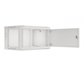 Lanberg | Rack cabinet 19" wall-mount 6U/600x450 for self-assembly with metal door (flat pack) | WF01-6406-00S | Grey