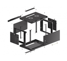 LANBERG Wall mount cabinet 19inch 6U