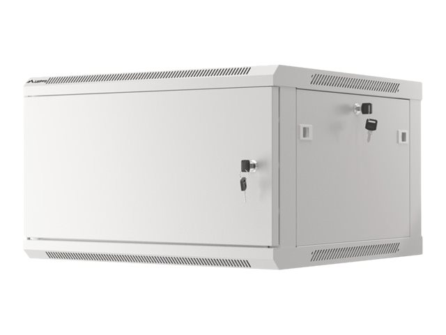 Lanberg | Rack cabinet 19" wall-mount 6U/600x600 for self-assembly with metal door (flat pack) | WF01-6606-00S | Grey