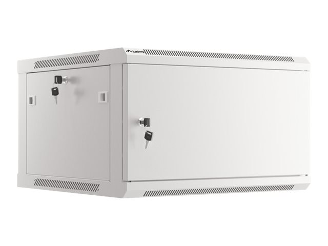 Lanberg | Rack cabinet 19" wall-mount 6U/600x600 for self-assembly with metal door (flat pack) | WF01-6606-00S | Grey
