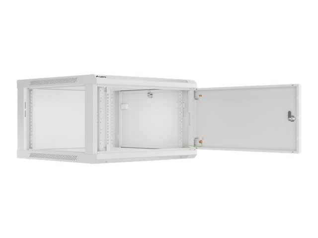 Lanberg | Rack cabinet 19" wall-mount 6U/600x600 for self-assembly with metal door (flat pack) | WF01-6606-00S | Grey