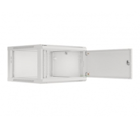 Lanberg | Rack cabinet 19" wall-mount 6U/600x600 for self-assembly with metal door (flat pack) | WF01-6606-00S | Grey