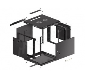 LANBERG Wall mount cabinet 19inch 6U