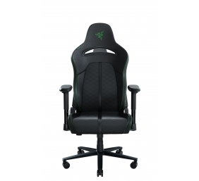 Razer mm | EPU Synthetic Leather; Steel; High density Polyurethane Moulded Foam | Enki X Ergonomic Gaming Chair Black/Green