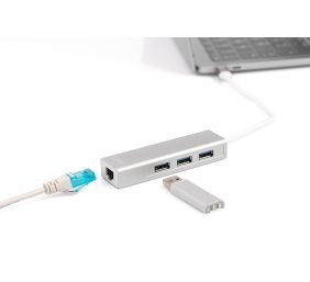 Digitus | USB Type-C 3-Port Hub + Gigabit Ethernet