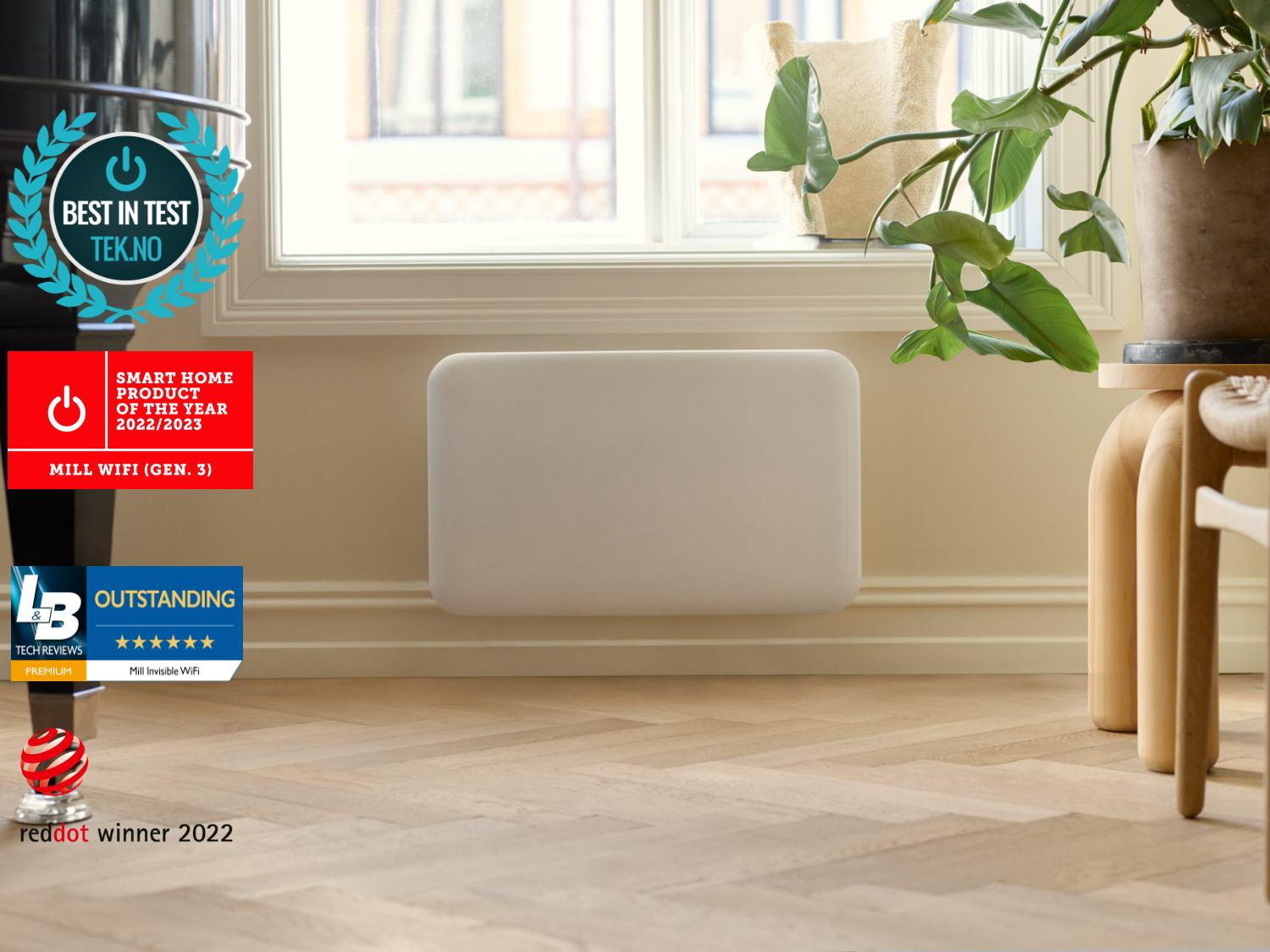 Mill | Heater | PA600WIFI3 | Panel Heater | 600 W | Suitable for rooms up to 8-11 m² | White