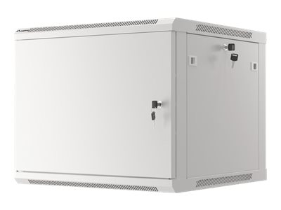 Lanberg | Rack cabinet 19" wall-mount 9U/600x600 (flat pack) for self-assembly with metal door | WF01-6609-00S | Grey