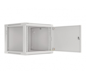 Lanberg | Rack cabinet 19" wall-mount 9U/600x600 (flat pack) for self-assembly with metal door | WF01-6609-00S | Grey