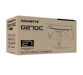 Gigabyte | Curved Gaming Monitor | G27QC A | 27 " | VA | QHD | 2560 x 1440 pixels | 16:9 | Warranty  month(s) | 1 ms | 250 cd/m² | Black | HDMI ports quantity 2 | 165 Hz