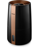 Philips | HU3918/10 | Humidifier | 25 W | Water tank capacity 3 L | Suitable for rooms up to 45 m² | NanoCloud evaporation | Humidification capacity 300 ml/hr | Black