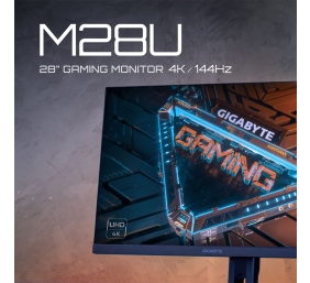 Gigabyte | Gaming Monitor | M28U-EK | 28 " | IPS | UHD | 144 Hz | 1 ms | 3840 x 2160 pixels | 300 cd/m² | 1 x Audio Out | HDMI ports quantity 2 | Black | Warranty 36 month(s)