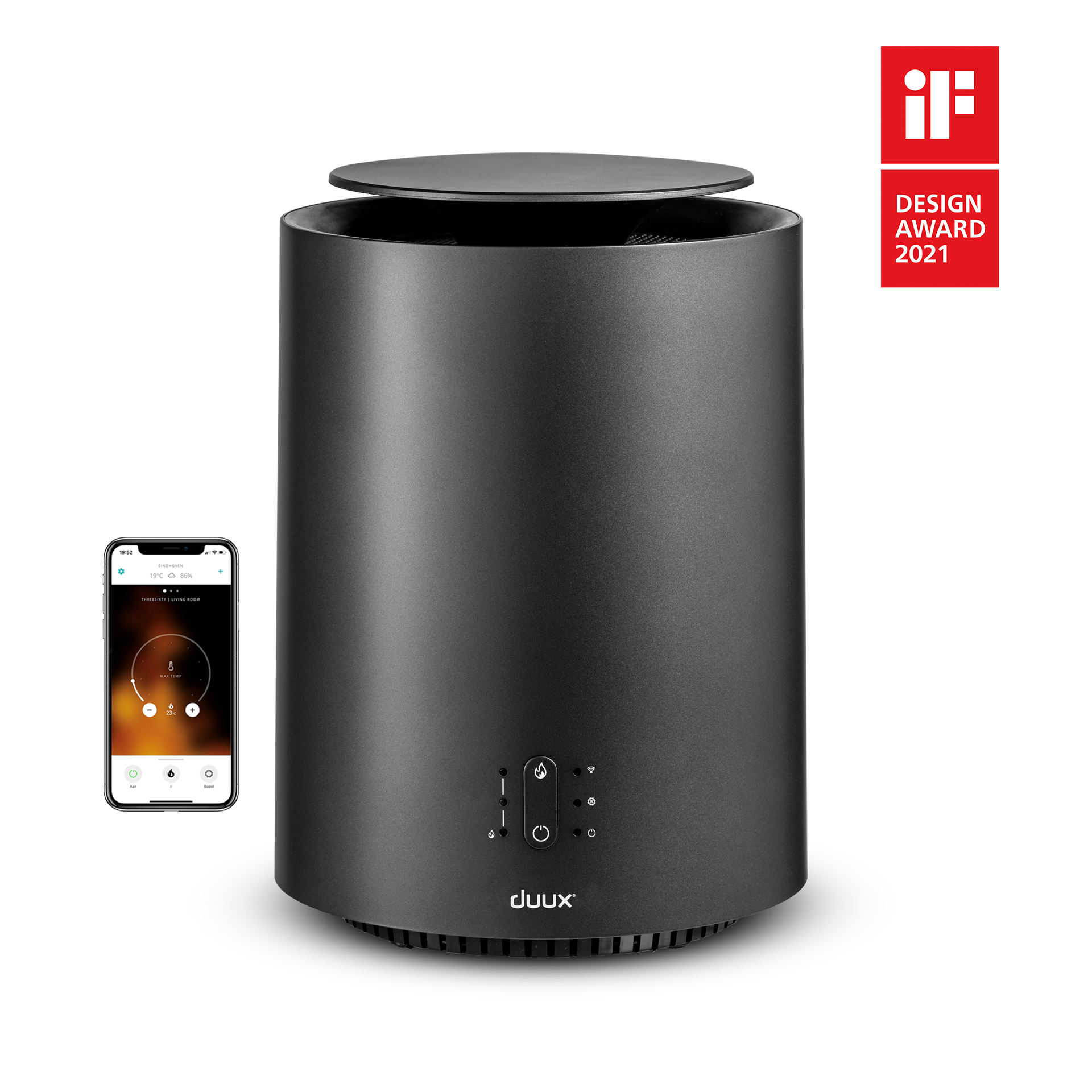 Duux | Threesixty Smart Fan + Heater Gen2 | 1800 W | Suitable for rooms up to 30 m² | Grey | N/A