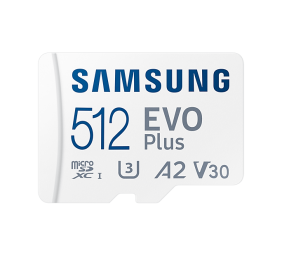 Samsung | microSD Card | EVO PLUS | 512 GB | MicroSDXC | Flash memory class 10 | SD adapter