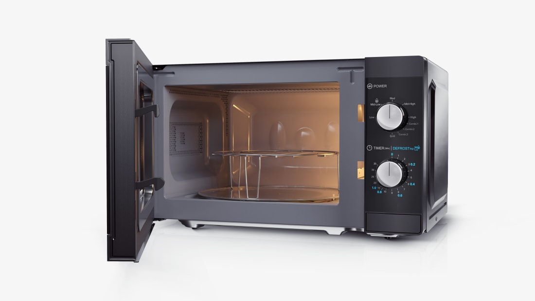 Sharp | Microwave Oven with Grill | YC-MG01E-B | Free standing | 800 W | Grill | Black