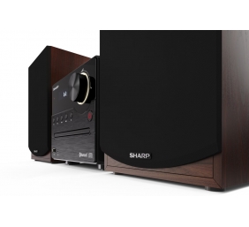 Sharp XL-B512(BR) Hi-Fi Micro System, CD/FM/USB/Bluetooth v5.0, 45W, Brown | Sharp | Hi-Fi Micro System | XL-B512(BR) | Brown | USB port | AUX in | Bluetooth | CD player | FM radio | Wireless connection
