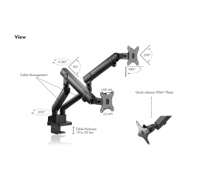 Raidsonic | Wall mount | Rotate; Swivel; Tilt; Base Rotate | 32 " | Maximum weight (capacity) 8 kg | Black