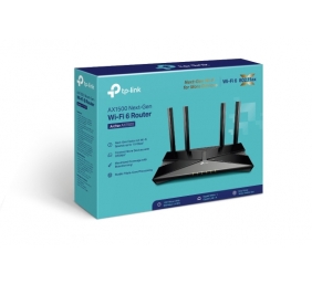 Wi-Fi 6 Router | Archer AX1500 | 802.11ax | 1201+300 Mbit/s | 10/100/1000 Mbit/s | Ethernet LAN (RJ-45) ports 4 | Mesh Support No | MU-MiMO Yes | Antenna type Fixed