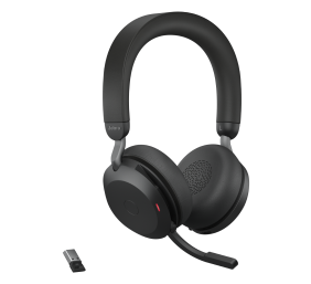 Jabra Evolve2 75 UC Belaidės/Laidinės ausinės, Bluetooth, USB-A, Charging Stand, Juoda