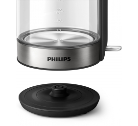 Philips | Kettle | HD9339/80 | Electric | 2200 W | 1.7 L | Stainless steel/Glass | 360° rotational base | Black/Silver