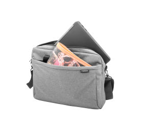 Natec Laptop Bag, Mustela, 15.6", Grey | Natec | Mustela | Fits up to size 15.6 " | Toploading laptop case | Grey | Shoulder strap