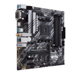 Asus | PRIME B550M-A WIFI II | Processor family AMD | Processor socket AM4 | DDR4 DIMM | Memory slots 4 | Supported hard disk drive interfaces 	SATA, M.2 | Number of SATA connectors 4 | Chipset AMD B550 | microATX