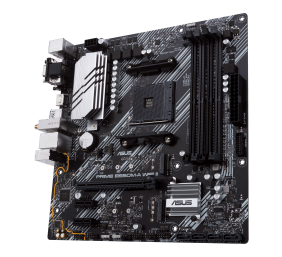 Asus | PRIME B550M-A WIFI II | Processor family AMD | Processor socket AM4 | DDR4 DIMM | Memory slots 4 | Supported hard disk drive interfaces 	SATA, M.2 | Number of SATA connectors 4 | Chipset AMD B550 | microATX