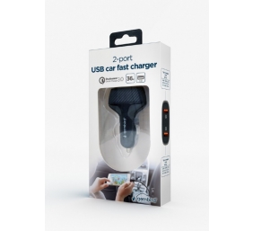Gembird | 2-port USB Car Fast Charger | TA-U2QC3-CAR-01