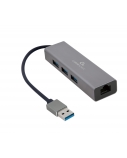 Cablexpert | USB AM Gigabit network adapter with 3-port USB 3.0 hub | A-AMU3-LAN-01